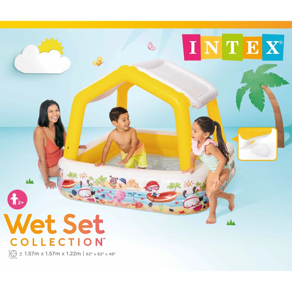 INTEX Piscina Gonfiabile con Parasole 157x157x122 cm 92533