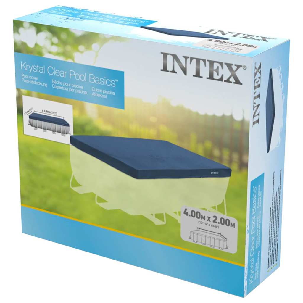 INTEX Copertura per Piscina Rettangolare 390x180 cm 28037 91503