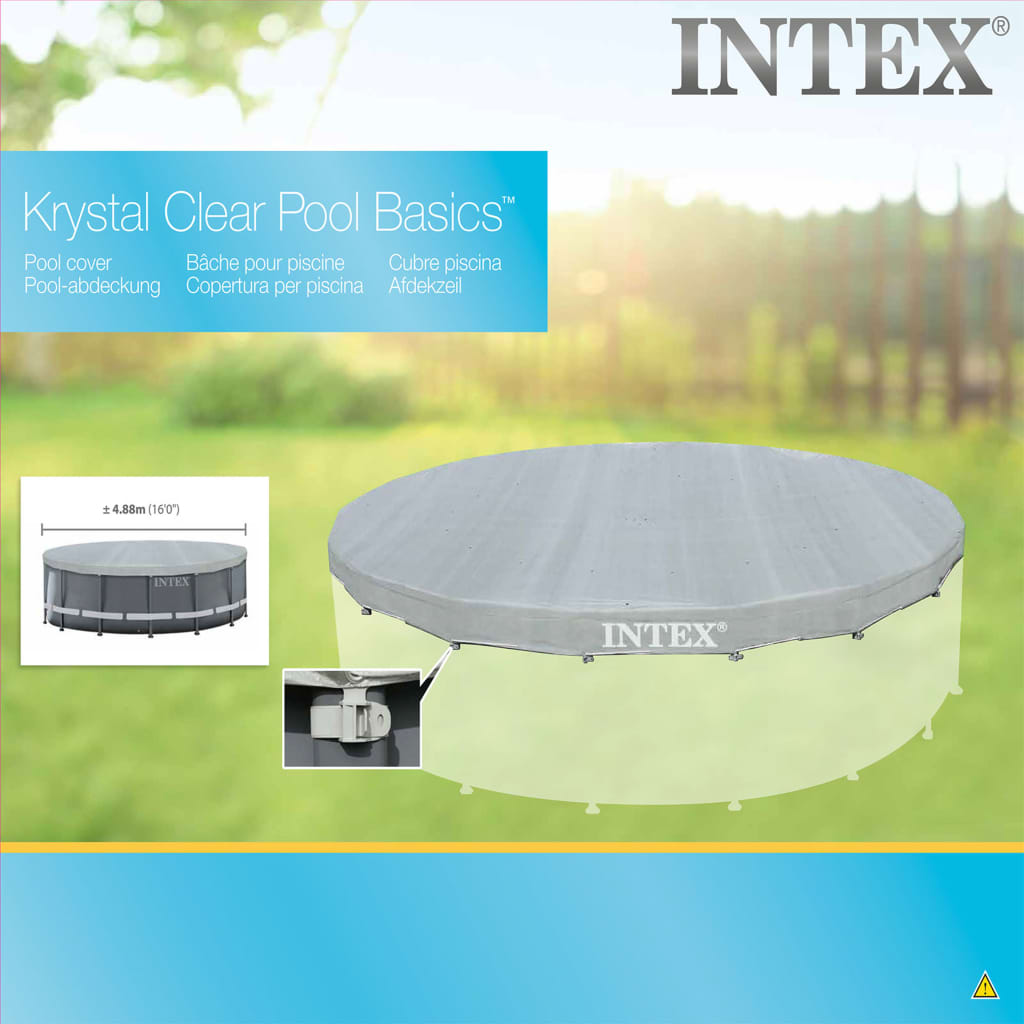 INTEX Copertura per Piscina Deluxe Circolare 488 cm 28040 91518