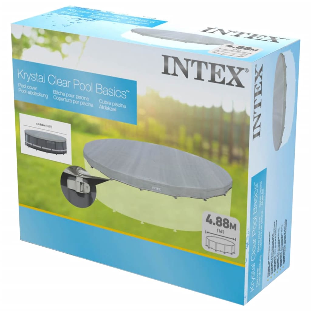 INTEX Copertura per Piscina Deluxe Circolare 488 cm 28040 91518