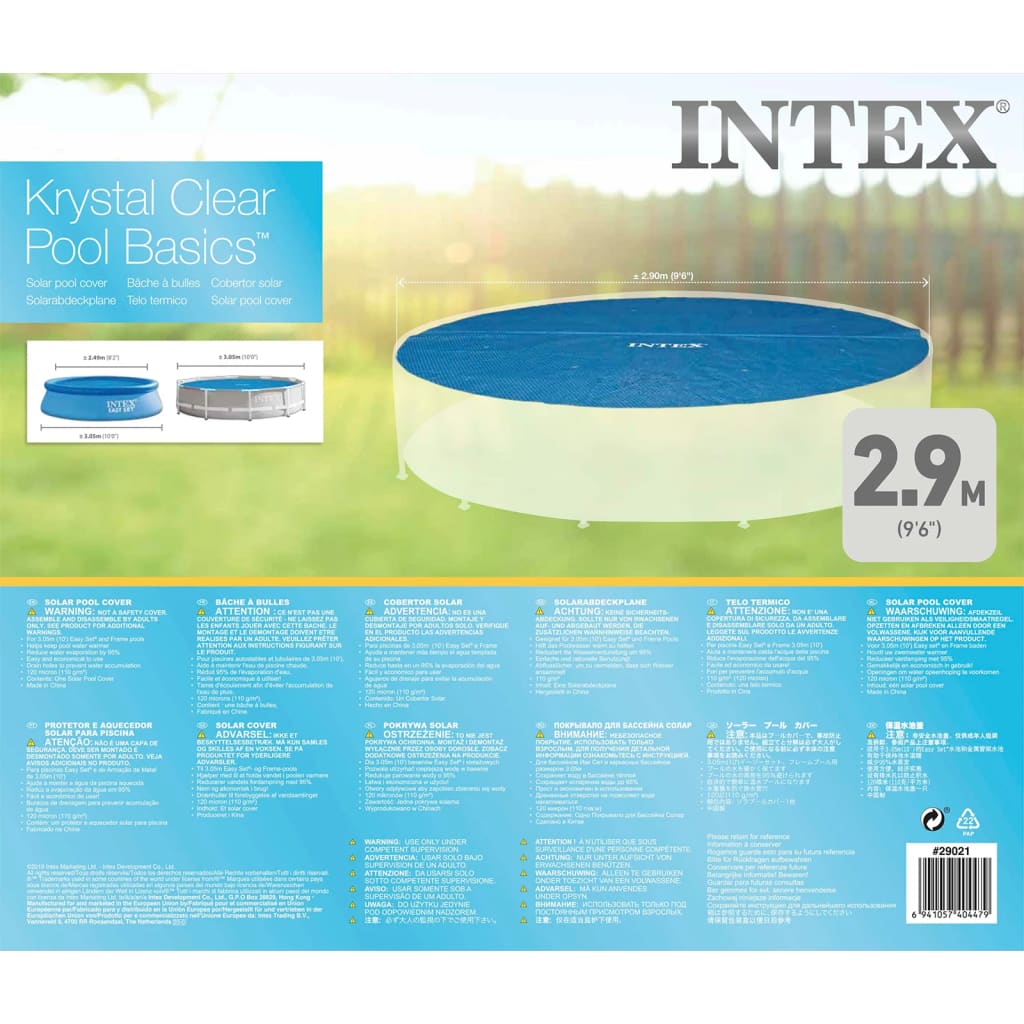 INTEX Copertura Solare per Piscina Circolare 305 cm 29021 91512