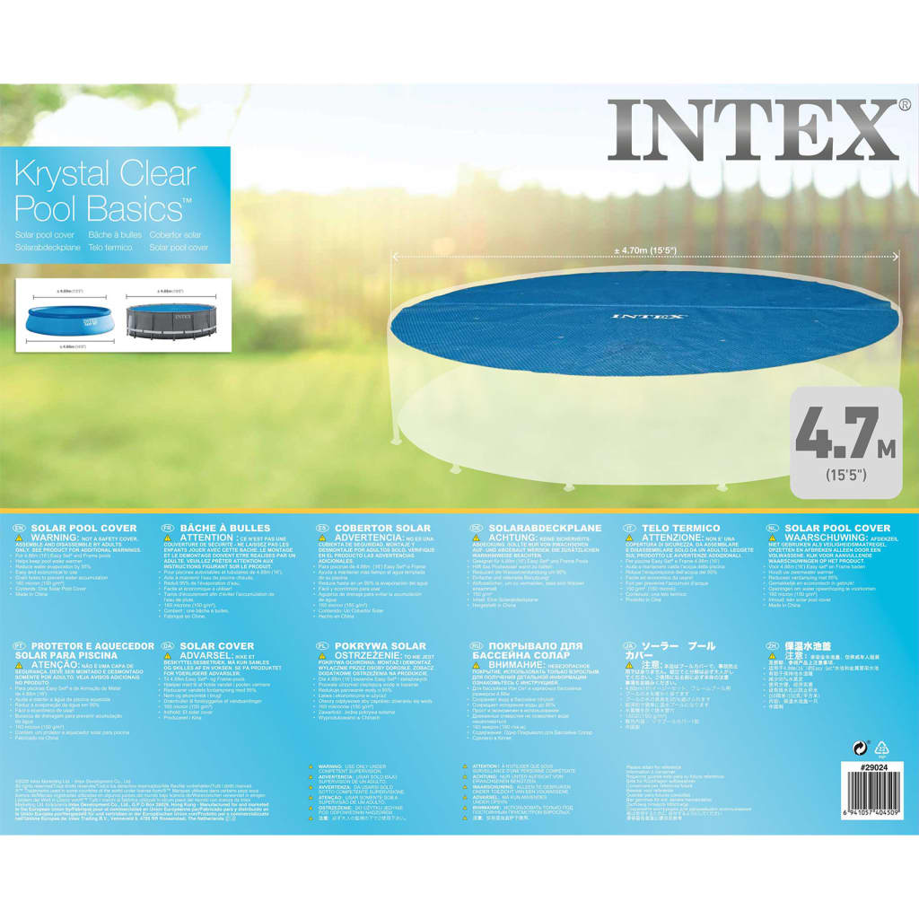 INTEX Copertura Solare per Piscina Circolare 488 cm 92028