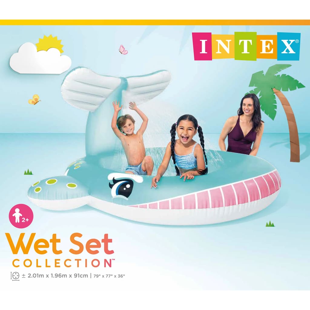 INTEX Piscina per Bambini Balena con Spruzzo 201x196x91 cm 92532