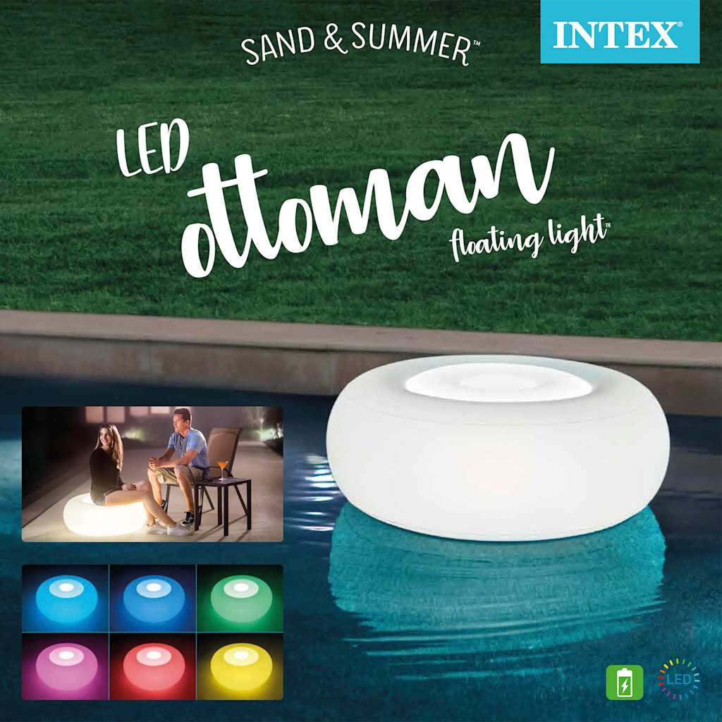 INTEX Ottomana a LED 86x33 cm 92564