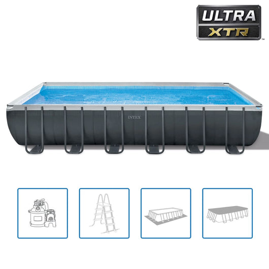 INTEX Set Piscina Ultra XTR Frame Rettangolare 732x366x132 cm 92019