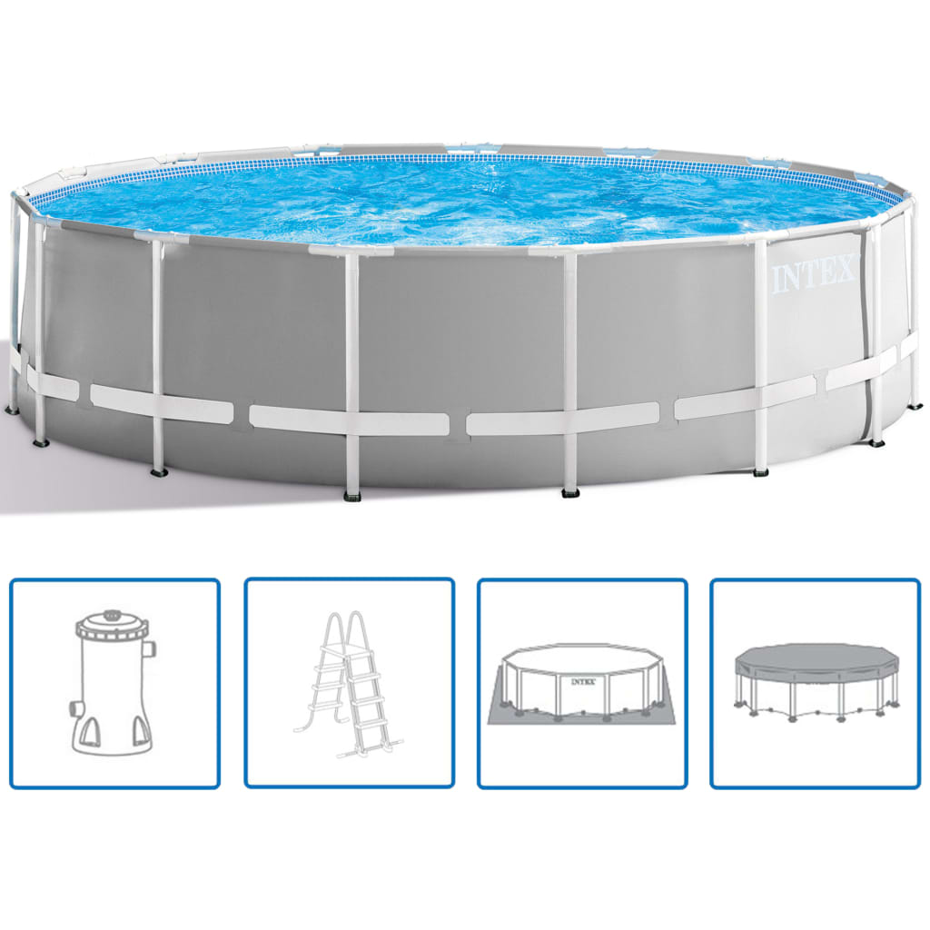 INTEX Set Piscina Prism Frame 457x122 cm 26726GN cod 8774