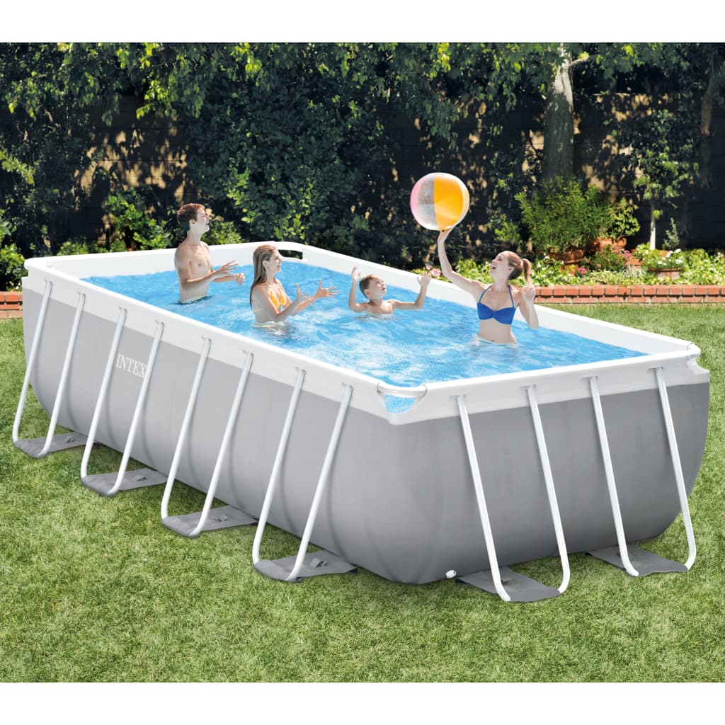 INTEX Set Piscina Prism Frame Rettangolare 488x244x107cm 26792GN 91490