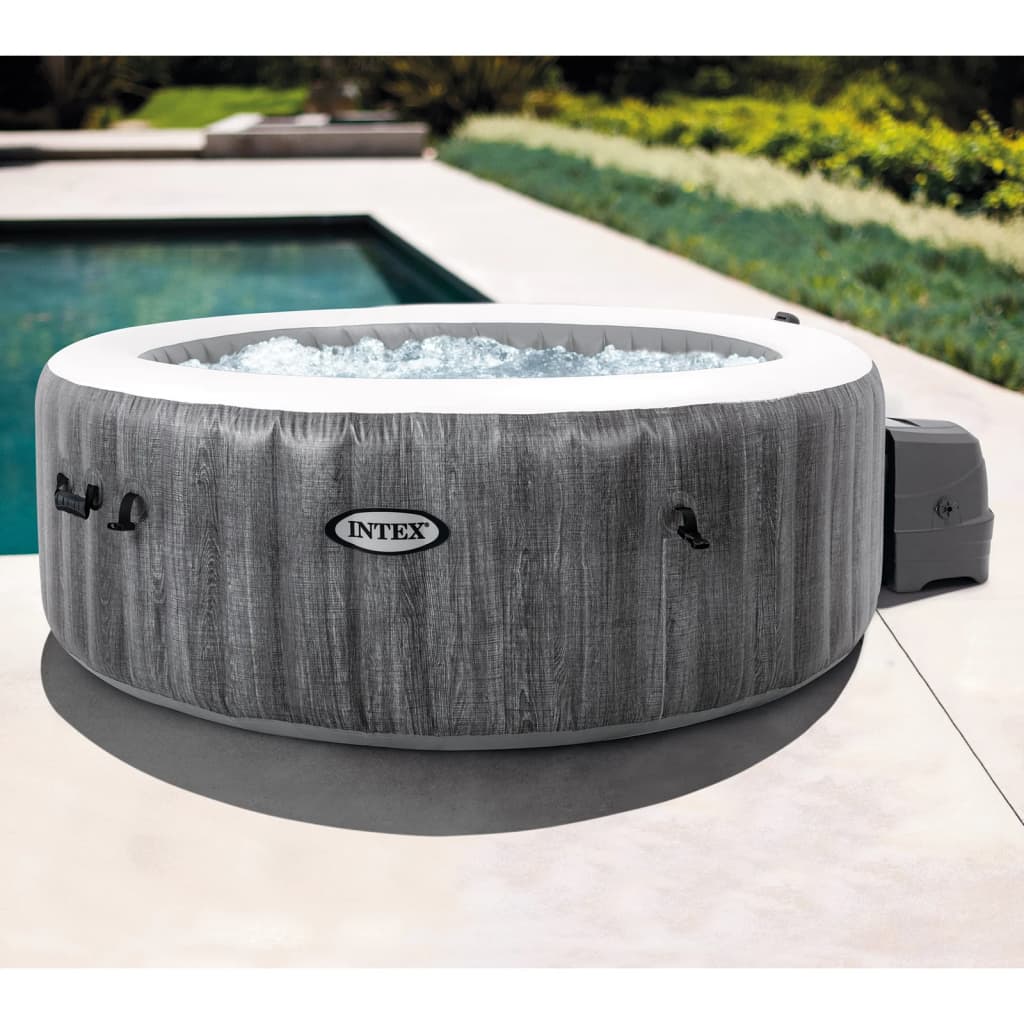 INTEX Vasca da da Spa PureSpa Greywood DELUXE 196 cm 92550