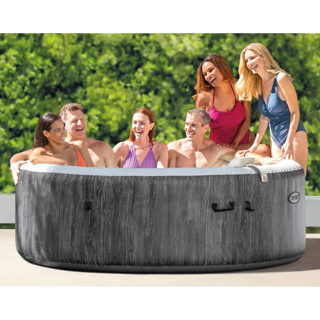 INTEX Vasca da da Spa PureSpa Greywood DELUXE 216 cm 92551