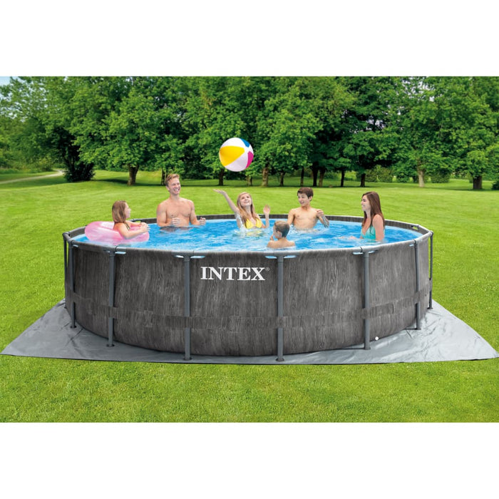 INTEX Set Piscina Greywood Prism Frame Premium 457x122 cm cod 8773