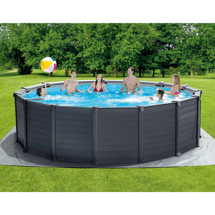 INTEX Set Piscina Fuori Terra Graphite Gray Panel 478x124 cm 93291