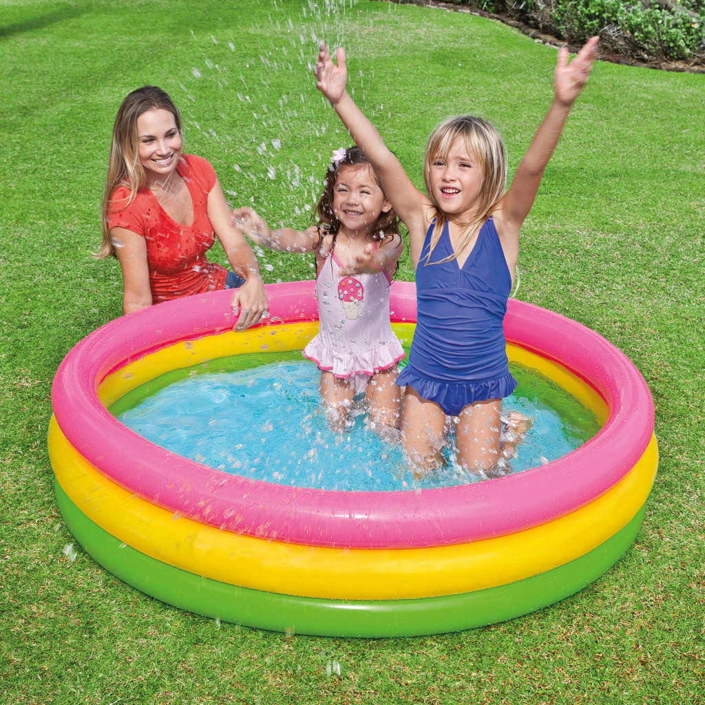 INTEX Piscina Gonfiabile Sunset con 3 Anelli 147x33 cm 92528