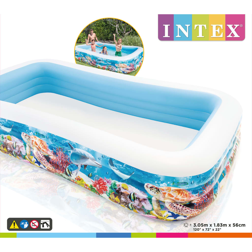 INTEX Piscina per Famiglia Swim Center 305x183x56 cm Design Marino 92526