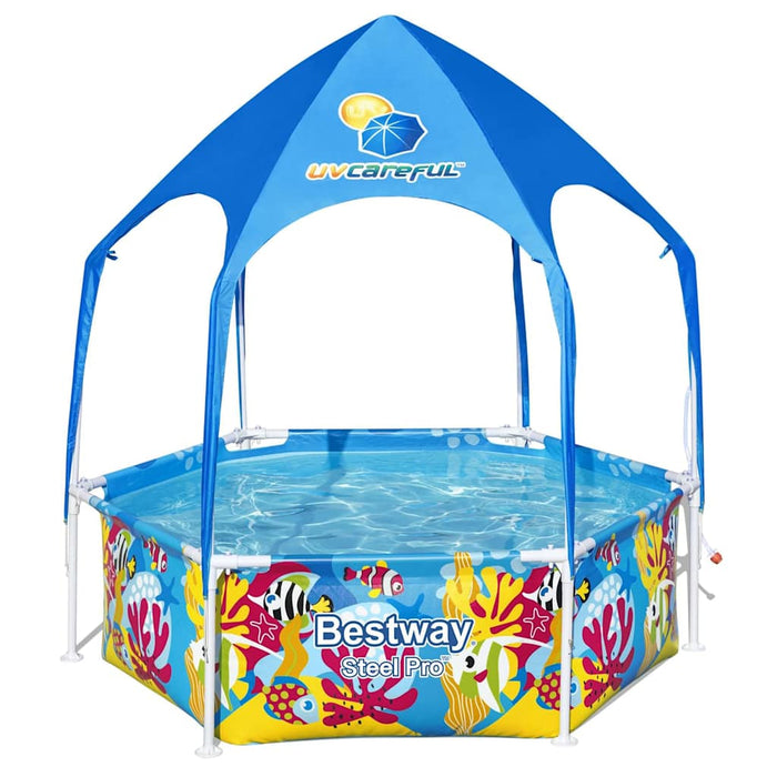 Bestway Piscina per Bambini Fuori Terra Pro Anti UV Acciaio 183x51cm 93344