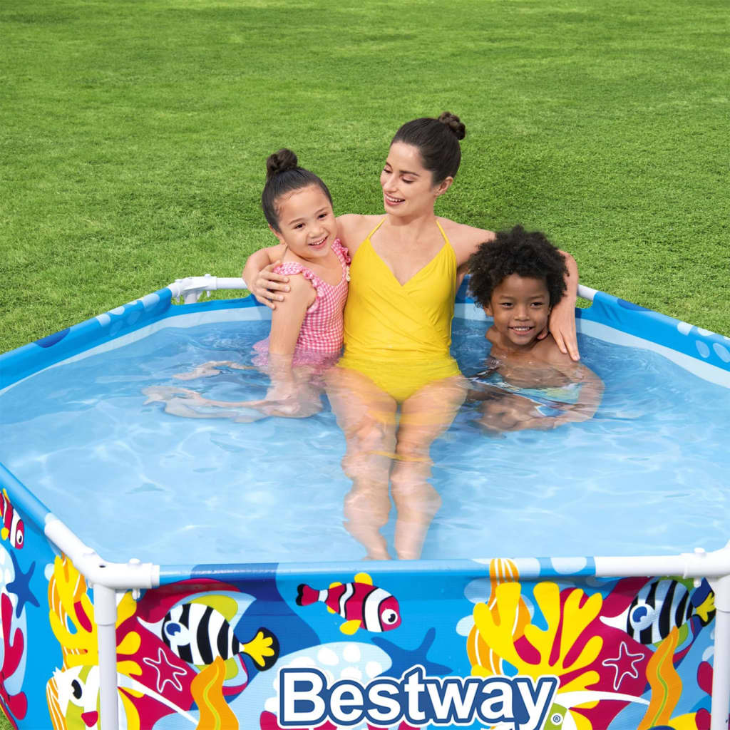 Bestway Piscina per Bambini Fuori Terra Pro Anti UV Acciaio 183x51cm 93344