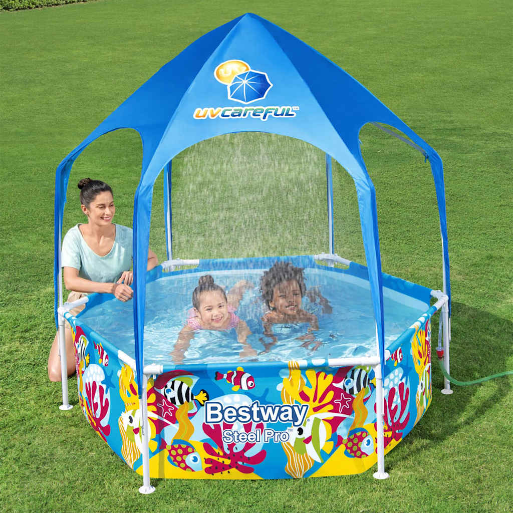 Bestway Piscina per Bambini Fuori Terra Pro Anti UV Acciaio 183x51cm 93344