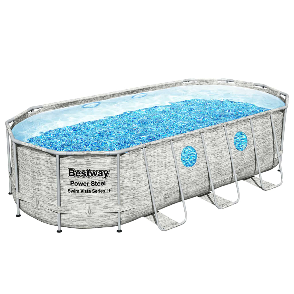 Bestway Set Piscina Power Steel Swim Serie Vista 549x274x122 cm