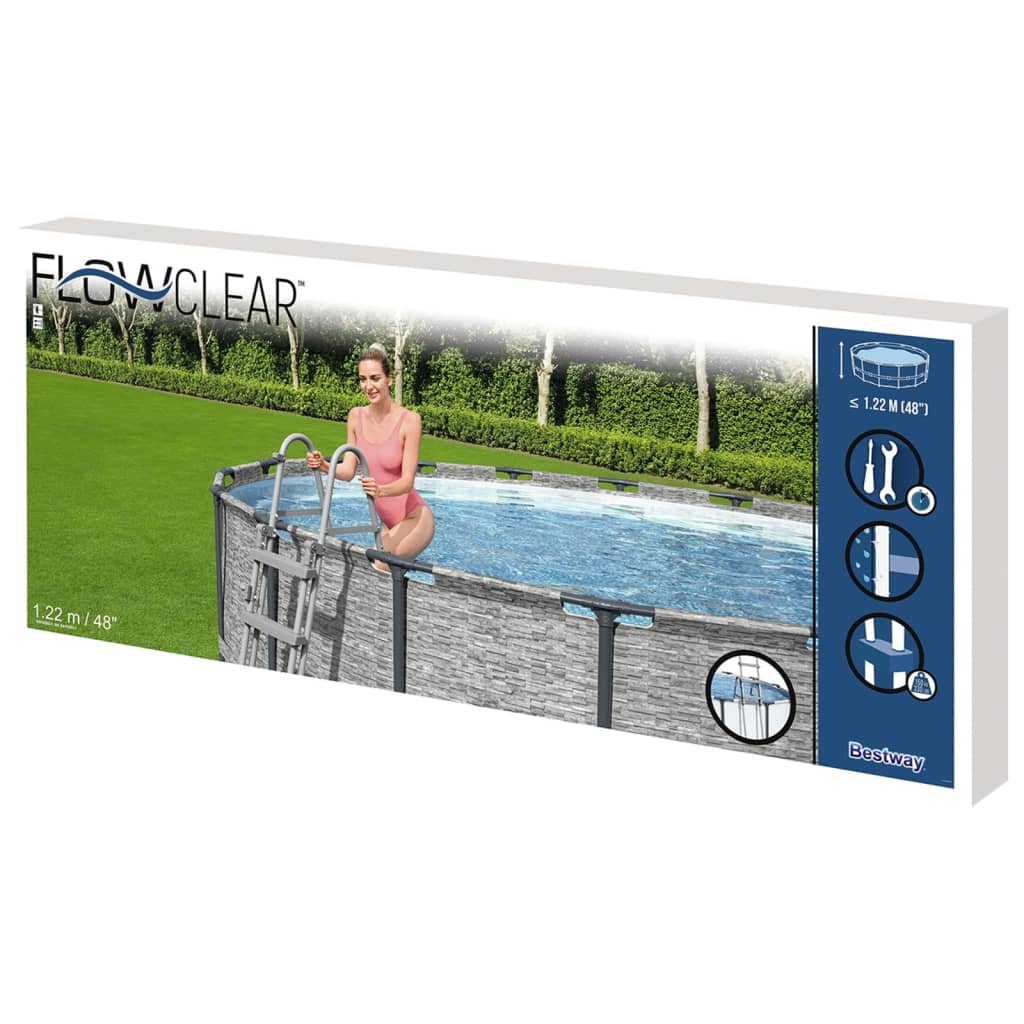 Bestway Scaletta per Piscina Flowclear a 4 Gradini 122 cm 93340