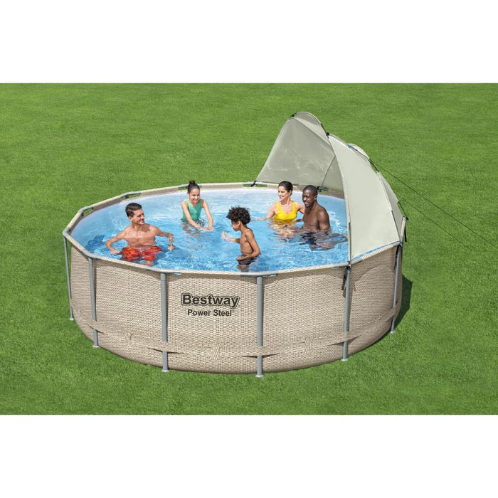 Bestway Tettoia per Piscina Fuori Terra Bianco 93802