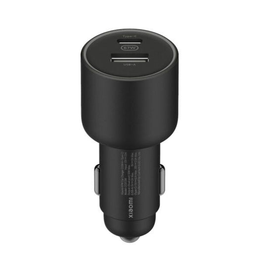 Xiaomi caricabatterie da auto accendisigari 67 w 2 porte usb-a + tipo-c - nero - 6941812704226