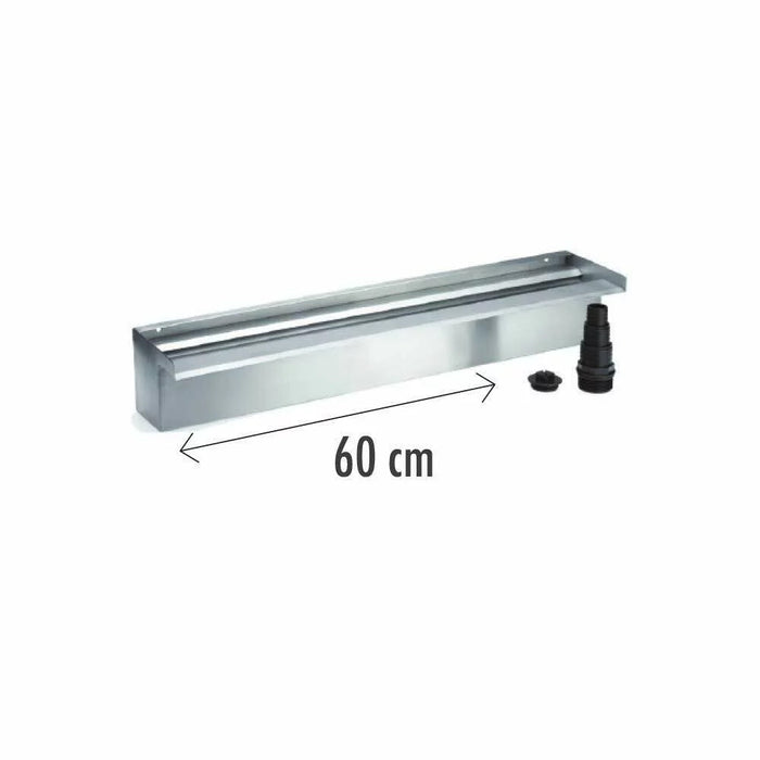 Lama d’Acqua Effetto a Cascata per Piscina o Laghetto 60x14xH10 cm in Acciaio Inox Lucido