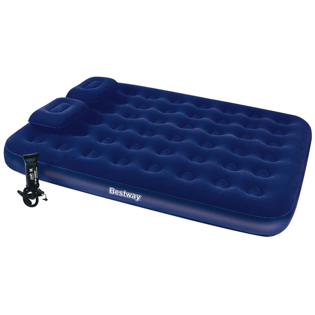 Bestway Materasso Gonfiabile Floccato con Cuscino e Pompa 203x152x22cmcod mxl 79074