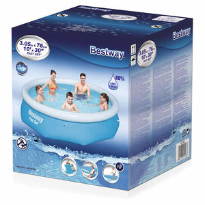 Bestway Set per Piscina Gonfiabile Fast Rotonda 305x76 cm 57266 91601