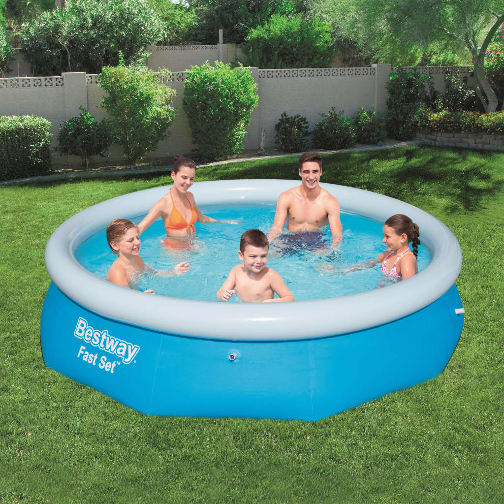 Bestway Set per Piscina Gonfiabile Fast Rotonda 305x76 cm 57266 91601