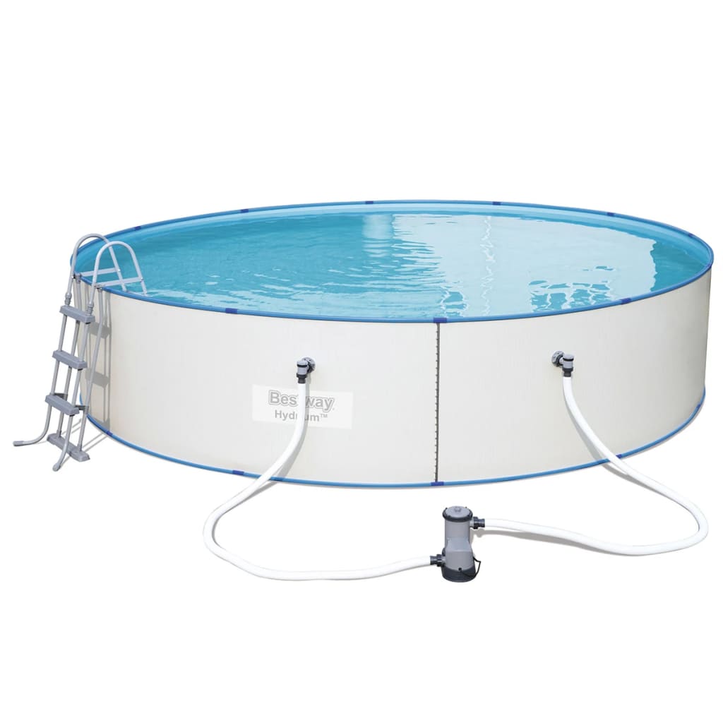 Bestway Piscina Hydrium Rotonda con Telaio in Acciaio 460x90 cm 56386 91074