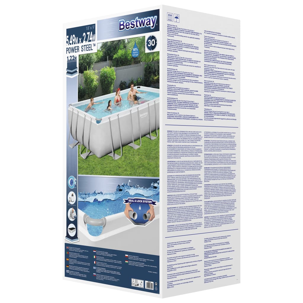 Bestway Power Steel Set Piscina Rettangolare 549x274x122 cm cod mxl 25500