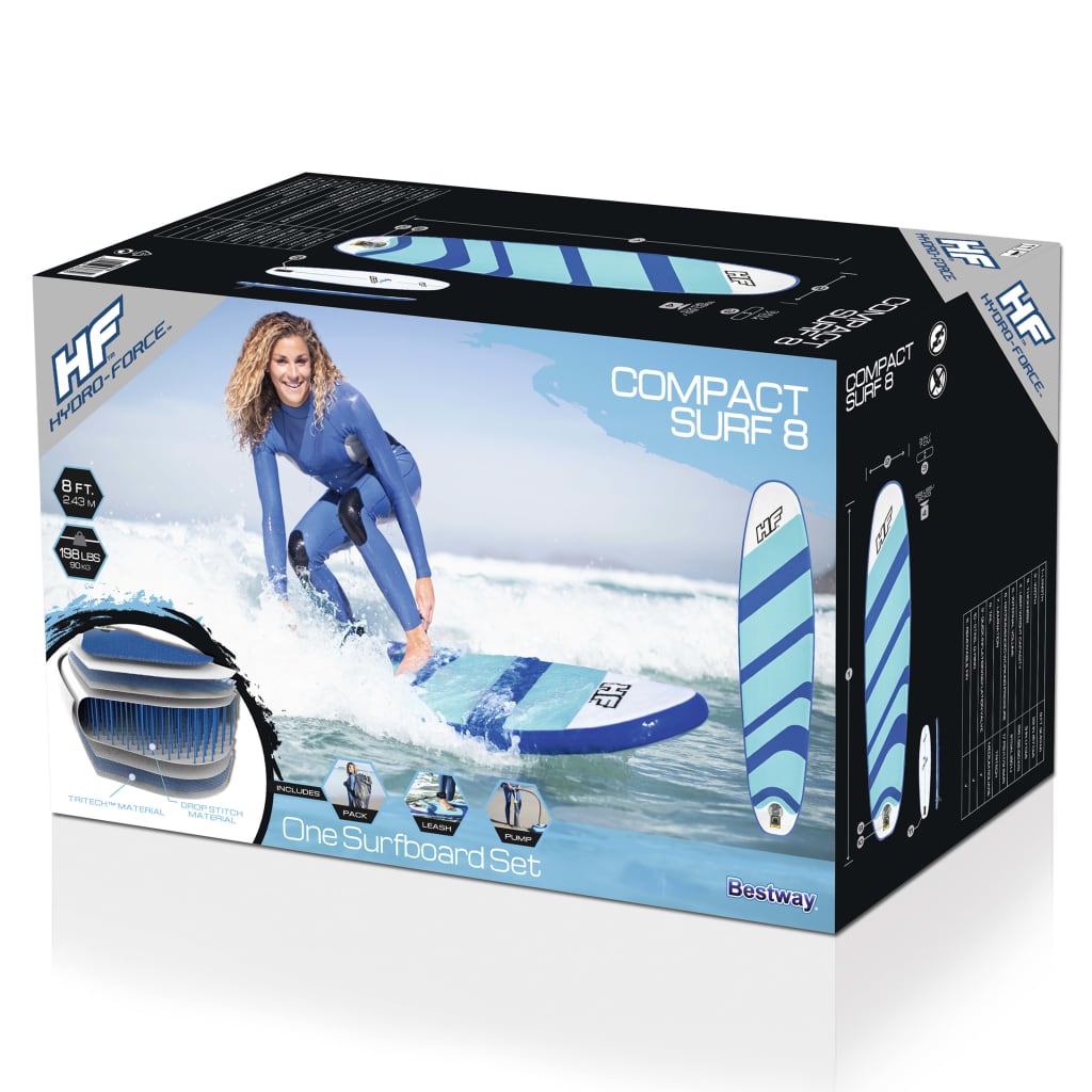 Bestway Hydro-Force Tavola da Surf Gonfiabile 243x57x7 cm cod 10002