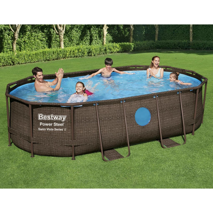 Bestway Set Piscina Power Steel 427x250x100 cm cod 11260