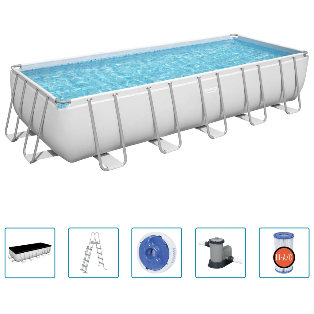 Bestway Piscina Fuori Terra Power Steel Rettangolare 19281 L 92856