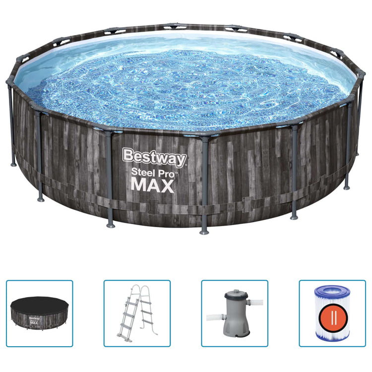 Bestway Set Piscina Steel Pro MAX Rotonda 427x107 cm