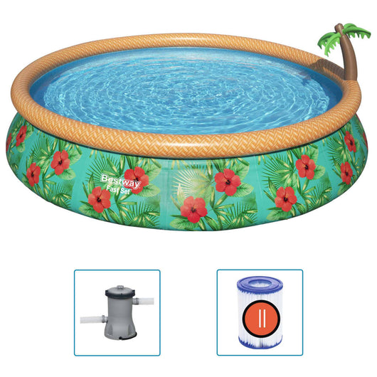 Bestway Fast Set Piscina Gonfiabile Paradise Palms 457x84 cm