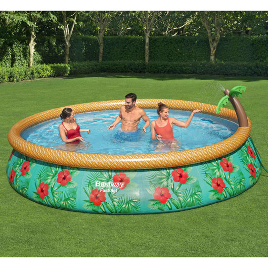 Bestway Fast Set Piscina Gonfiabile Paradise Palms 457x84 cm