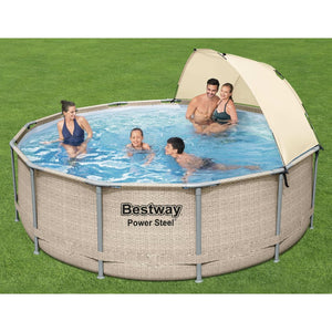 Bestway Set Piscina Power Steel con Baldacchino 396x107 cm 92864