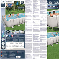 Bestway Power Steel Piscina Rettangolare 732x366x132 cm 93109