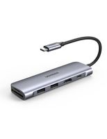 Ugreen 6-in-1 usb c pd usb 3.2 gen 1 (3.1 gen 1) type-c argento - 70411