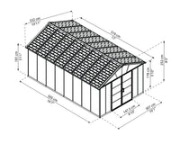 Casetta Da Giardino in Policarbonato Yukon 519X332X252 cm Grigio