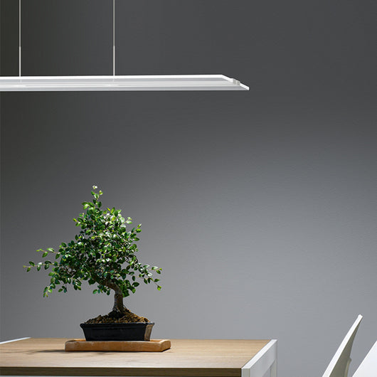 Lampadario In Metallo Moderno Tape Bianco Led