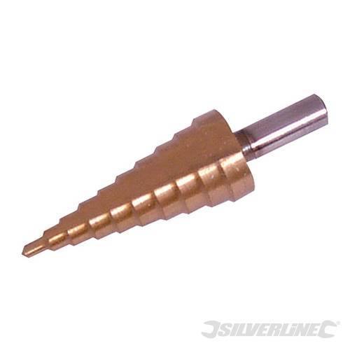 Fresa a gradino rivestita in titanio HSS per la perforazione varie misure silverline - 4 - 22 mm