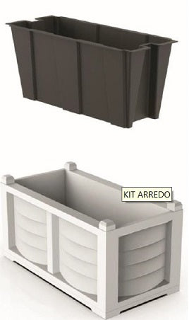 BAMA KIT FIORIERA ARREDO BIANCA CM.82.5X42.5X44 C/VASCA