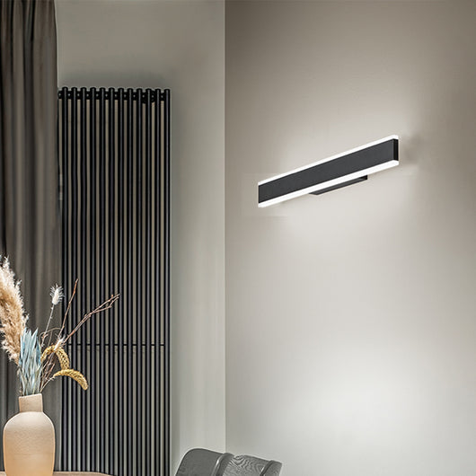 Applique In Metallo Moderna Kante Nero Led Grande