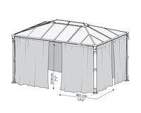 Rete Antizanzarae Per Gazebo Martinique 4X2.2 m