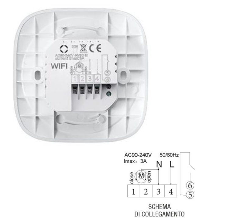 Cronotermostato smart wi-fi proxe da incasso