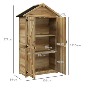 Casetta Box da Giardino per Attrezzi 102x54x177 cm in Legno di Abete