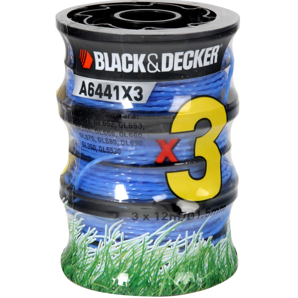 Rocchetti black+decker a6441x3-xj filo in nylon per decespugliatori