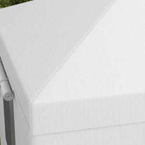 Copertura per Gazebo 3x3m con Porte a Cerniera e Finestre Bianco