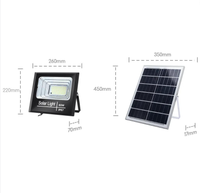 Proiettore led solare 60 watt nero policristallino ip67 6500k